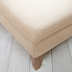 Wentwood Plain Top Footstool with Border 122 x 122cm (48 x 48") Wool Plain Honey