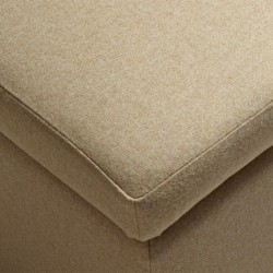 Brechfa Plain Lid Storage Ottoman 79 x 46cm (31 x 18") Wool Plain Honey