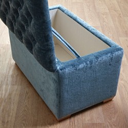 Dean Deep Buttoned Lid Storage Ottoman 79 x 46cm (31 x 18") Crushed Velvet Slate - 1ins Square Feet Natural Dean Deep Buttoned Lid Storage Ottoman 79 x 46cm (31 x 18") Crushed Velvet Slate - 1ins Square Feet Natural