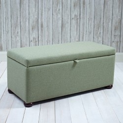 Brechfa Plain Lid Storage Ottoman 119 x 53cm (47 x 21") Wool Plain Willow - 1.5ins Bun Feet Mahogany Brechfa Plain Lid Storage Ottoman 119 x 53cm (47 x 21") Wool Plain Willow - 1.5ins Bun Feet Mahogany