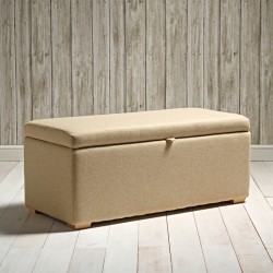 Brechfa Plain Lid Storage Ottoman 119 x 53cm (47 x 21") Wool Plain Honey - 1ins Square Feet Natural Brechfa Plain Lid Storage Ottoman 119 x 53cm (47 x 21") Wool Plain Honey - 1ins Square Feet Natural