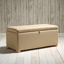 Brechfa Plain Lid Storage Ottoman 119 x 53cm (47 x 21") Wool Plain Honey - 1.5ins Bun Feet Natural Brechfa Plain Lid Storage Ottoman 119 x 53cm (47 x 21") Wool Plain Honey - 1.5ins Bun Feet Natural