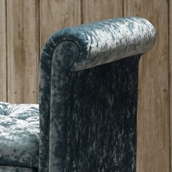 Cardinham Deep Buttoned Lid Scroll Arm Storage Ottoman 144 x 56cm (56.5 x 22") Shimmer Velvet Mist Cardinham Deep Buttoned Lid Scroll Arm Storage Ottoman 144 x 56cm (56.5 x 22") Shimmer Velvet Mist