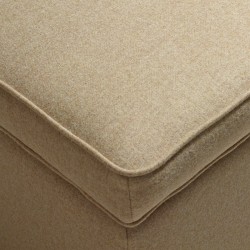 Heartwood Plain & Piped Lid Medium Depth Storage Footstool 91 x 91cm (36 x 36") Wool Plain Honey