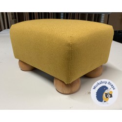 Arden Plain Top Footstool 33 x 23cm (13 x 9") Faux Wool Mustard - 2ins Bun Natural 8965 Arden Plain Top Footstool 33 x 23cm (13 x 9") Faux Wool Mustard - 2ins Bun Natural 8965
