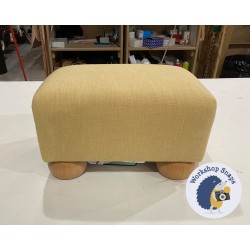 Arden Plain Top Footstool 33 x 23cm (13 x 9") House Cotton Mustard - 2ins Bun Natural Foot 6429 Arden Plain Top Footstool 33 x 23cm (13 x 9") House Cotton Mustard - 2ins Bun Natural Foot 6429