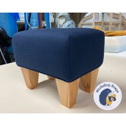 Arden Plain Top Footstool 33 x 23cm (13 x 9") JBrown Harbour Oxford Blue - Piped Trim - 5ins Tapered Natural Leg 8168 Arden Plain Top Footstool 33 x 23cm (13 x 9") JBrown Harbour Oxford Blue - Piped Trim - 5ins Tapered Natural Leg 8168