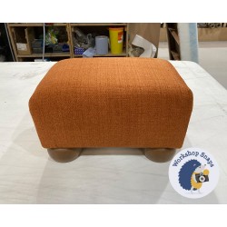 Arden Plain Top Footstool 33 x 23cm (13 x 9") Soft Weave Copper - 2ins Bun Oak Foot 6561 Arden Plain Top Footstool 33 x 23cm (13 x 9") Soft Weave Copper - 2ins Bun Oak Foot 6561