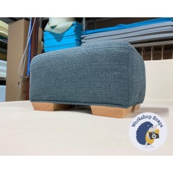 Arden Plain Top Footstool 33 x 23cm (13 x 9") Soft Weave Peacock - Self Piped Trim - 1ins Light Square Feet 6951 Arden Plain Top Footstool 33 x 23cm (13 x 9") Soft Weave Peacock - Self Piped Trim - 1ins Light Square Feet 6951