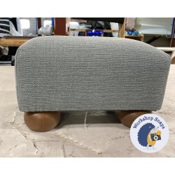 Arden Plain Top Footstool 33 x 23cm (13 x 9") Textured Weave Duck Egg - 2ins Bun Oak Leg 7570 Arden Plain Top Footstool 33 x 23cm (13 x 9") Textured Weave Duck Egg - 2ins Bun Oak Leg 7570