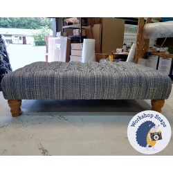 Kinver Deep Buttoned Footstool 102 x 76cm (40 x 30") COM - 5" Tall Turned Leg Natural 38441 Kinver Deep Buttoned Footstool 102 x 76cm (40 x 30") COM - 5" Tall Turned Leg Natural 38441