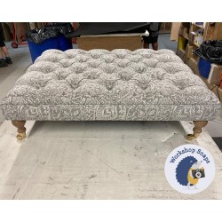 Glenmore Deep Buttoned Footstool with Border 102 x 76cm (40 x 30") COM Martyn Lawrence Bullard Design Senja Slate - 6ins Castor Oak Leg 7360 Glenmore Deep Buttoned Footstool with Border 102 x 76cm (40 x 30") COM Martyn Lawrence Bullard Design Senja Slate - 6ins Castor Oak Leg 7360