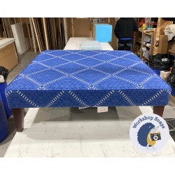 Arden Plain Top Footstool 122 x 122cm (48 x 48") COM Zinc Geronimo Algonquin Klein - 9ins Tapered Mahogany Leg 5973