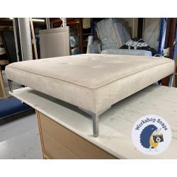 Cannock Shallow Buttoned Footstool 122 x 122cm (48 x 48") Easycare Velvet Shimmer - Top Edge Piped - 6ins Metal Legs 9135 Cannock Shallow Buttoned Footstool 122 x 122cm (48 x 48") Easycare Velvet Shimmer - Top Edge Piped - 6ins Metal Legs 9135