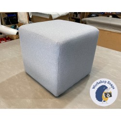 Dalby Cube Footstool 36 x 36cm (14 x 14") Faux Wool French Grey 5270