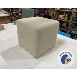 Dalby Cube Footstool 36 x 36cm (14 x 14") Soft Weave Stone 6612