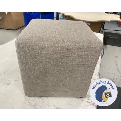 Dalby Cube Footstool 46 x 46cm (18 x 18") Textured Weave Stone 7191
