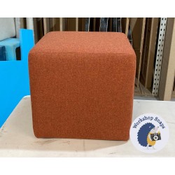 Dalby Cube Footstool 46 x 46cm (18 x 18") Wool Plain Bronze 7342