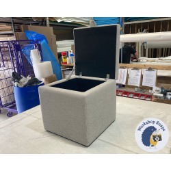 Brechfa Plain Lid Storage Ottoman 48 x 48cm (19 x 19") Basket Weave Sky 222640 2