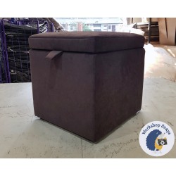 Brechfa Plain Lid Storage Ottoman 48 x 48cm (19 x 19") House Velvet Aubergine 2182441