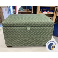 Brechfa Plain Lid Storage Ottoman 79 x 46cm (31 x 18") COM Christopher Farr Chiselled Olive - 1ins Dark Square 239245