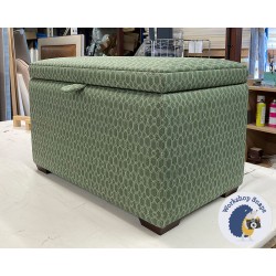 Brechfa Plain Lid Storage Ottoman 79 x 46cm (31 x 18") COM Christopher Farr Chiselled Olive - 1ins Dark Square 239245
