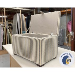 Brechfa Plain Lid Storage Ottoman 79 x 46cm (31 x 18") COM Guy Goodfellow Olive Sacking - 1ins Dark Square Foot 238836