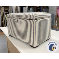 Brechfa Plain Lid Storage Ottoman 79 x 46cm (31 x 18") COM Guy Goodfellow Olive Sacking - 1ins Dark Square Foot 238836