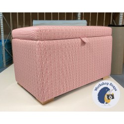 Brechfa Plain Lid Storage Ottoman 79 x 46cm (31 x 18") COM Susan Deliss Imani Rose Pink - 1ins Light Square Foot 8825