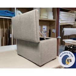 Brechfa Plain Lid Storage Ottoman 79 x 46cm (31 x 18") House Weave French Grey - 1ins Dark Square Foot 234327