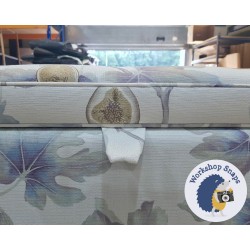 Sherwood Shallow Buttoned & Piped Lid Storage Ottoman 79 x 46cm (31 x 18") Customers Own Material - 1" Square Foot Natural 3662