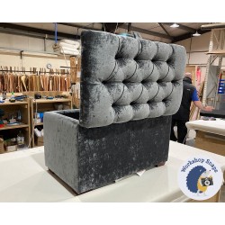 Dean Deep Buttoned Lid Storage Ottoman 79 x 46cm (31 x 18") Crushed Velvet Steel - 1ins Dark Square 226602 Dean Deep Buttoned Lid Storage Ottoman 79 x 46cm (31 x 18") Crushed Velvet Steel - 1ins Dark Square 226602