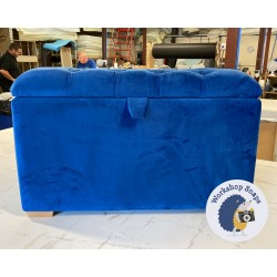 Dean Deep Buttoned Lid Storage Ottoman 79 x 46cm (31 x 18") Flat Velvet Mediterranean - 1ins Square Natural Foot 8624 Dean Deep Buttoned Lid Storage Ottoman 79 x 46cm (31 x 18") Flat Velvet Mediterranean - 1ins Square Natural Foot 8624