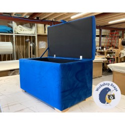 Dean Deep Buttoned Lid Storage Ottoman 79 x 46cm (31 x 18") Flat Velvet Mediterranean - 1ins Square Natural Foot 8624 Dean Deep Buttoned Lid Storage Ottoman 79 x 46cm (31 x 18") Flat Velvet Mediterranean - 1ins Square Natural Foot 8624