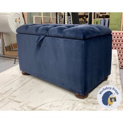 Dean Deep Buttoned Lid Storage Ottoman 79 x 46cm (31 x 18") Linwood Omega Atlantis - 1.5ins Dark Bun Foot 238113 Dean Deep Buttoned Lid Storage Ottoman 79 x 46cm (31 x 18") Linwood Omega Atlantis - 1.5ins Dark Bun Foot 238113