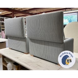 Brechfa Plain Lid Storage Ottoman 79 x 46cm (31 x 18") Fermoie Poulton Stripe 259 x2 - 2.5cm Square Foot Natural 9504