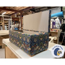 Brechfa Plain Lid Storage Ottoman 119 x 53cm (47 x 21") COM William Morris Strawberry Thief - 1ins Light Square Foot 238321 Brechfa Plain Lid Storage Ottoman 119 x 53cm (47 x 21") COM William Morris Strawberry Thief - 1ins Light Square Foot 238321