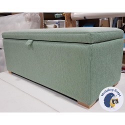 Brechfa Plain Lid Storage Ottoman 119 x 53cm (47 x 21") Dobby Jade - 1ins Light Square Leg 219943 Brechfa Plain Lid Storage Ottoman 119 x 53cm (47 x 21") Dobby Jade - 1ins Light Square Leg 219943