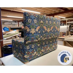 Brechfa Plain Lid Storage Ottoman 119 x 53cm (47 x 21") COM William Morris Strawberry Thief - 1ins Light Square Foot 238321 Brechfa Plain Lid Storage Ottoman 119 x 53cm (47 x 21") COM William Morris Strawberry Thief - 1ins Light Square Foot 238321