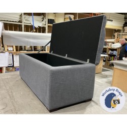 Dean Deep Buttoned Lid Storage Ottoman 119 x 53cm (47 x 21") JBrown Coastal Slate - 1ins Dark Square Feet -25351