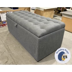 Dean Deep Buttoned Lid Storage Ottoman 119 x 53cm (47 x 21") JBrown Coastal Slate - 1ins Dark Square Feet -25351