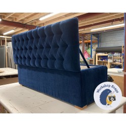 Dean Deep Buttoned Lid Storage Ottoman 152 x 53cm (60 x 21") Eco Bobble Navy - 2.5cm Square Foot Natural 9405 Dean Deep Buttoned Lid Storage Ottoman 152 x 53cm (60 x 21") Eco Bobble Navy - 2.5cm Square Foot Natural 9405