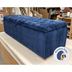 Dean Deep Buttoned Lid Storage Ottoman 152 x 53cm (60 x 21") Eco Bobble Navy - 2.5cm Square Foot Natural 9405 Dean Deep Buttoned Lid Storage Ottoman 152 x 53cm (60 x 21") Eco Bobble Navy - 2.5cm Square Foot Natural 9405