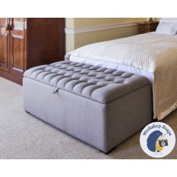 Dean Deep Buttoned Lid Storage Ottoman 152 x 53cm (60 x 21") House Cotton Anthracite - 1ins Dark Square Leg Dean Deep Buttoned Lid Storage Ottoman 152 x 53cm (60 x 21") House Cotton Anthracite - 1ins Dark Square Leg