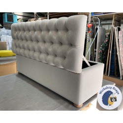 Dean Deep Buttoned Lid Storage Ottoman 152 x 53cm (60 x 21") House Linen Cotton - 1.5" Light Bun Feet 224355 Dean Deep Buttoned Lid Storage Ottoman 152 x 53cm (60 x 21") House Linen Cotton - 1.5" Light Bun Feet 224355