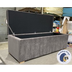 Dean Deep Buttoned Lid Storage Ottoman 152 x 53cm (60 x 21") House Velvet Slate - 1ins Light Square Feet 225814 Dean Deep Buttoned Lid Storage Ottoman 152 x 53cm (60 x 21") House Velvet Slate - 1ins Light Square Feet 225814