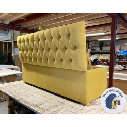 Dean Deep Buttoned Lid Storage Ottoman 152 x 53cm (60 x 21") Soft Weave Mustard - 1.5ins Light Bun Foot 236752 Dean Deep Buttoned Lid Storage Ottoman 152 x 53cm (60 x 21") Soft Weave Mustard - 1.5ins Light Bun Foot 236752