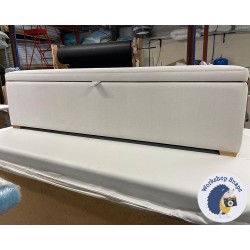 Brechfa Plain Lid Storage Ottoman 183 x 53cm (72 x 21") Brushed Linen Silver Birch - Plain Lid 231813