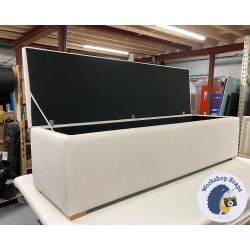 Brechfa Plain Lid Storage Ottoman 183 x 53cm (72 x 21") Brushed Linen Silver Birch - Plain Lid 231813