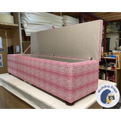 Brechfa Plain Lid Storage Ottoman 183 x 53cm (72 x 21") COM Peter Fasano Twiggy - 1.5ins Dark Bun Foot